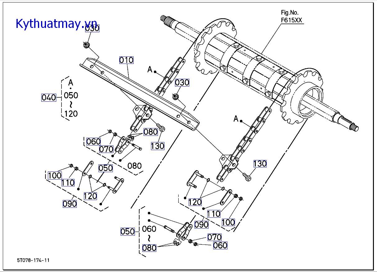 Xích truyền động ống dẫn lớn hơn 507067